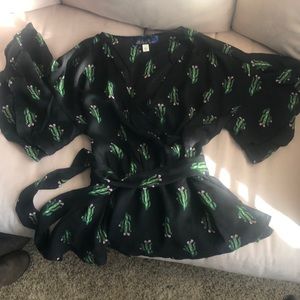 Ruffle Sleeve Blouse